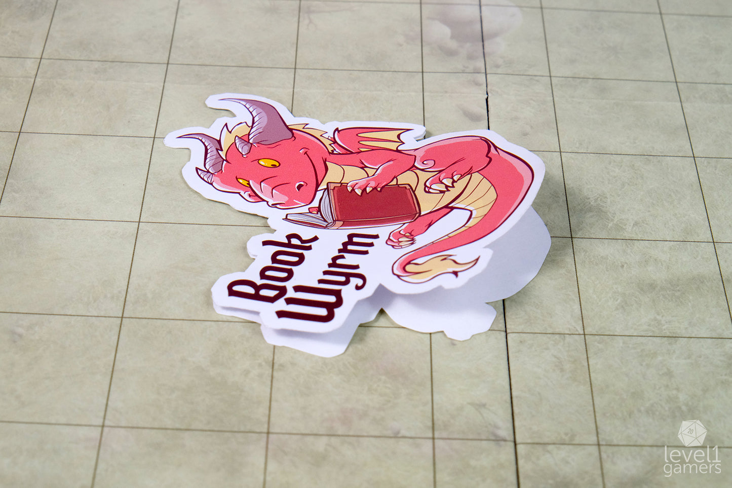 Book Wyrm Sticker  Level 1 Gamers   