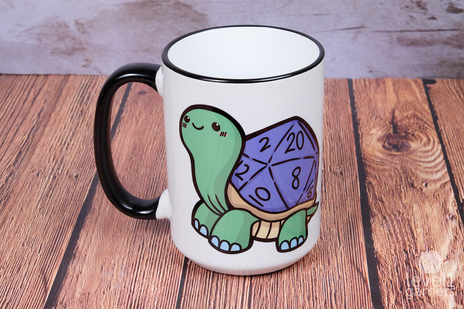 D20 Tortoise Mug  Level 1 Gamers   