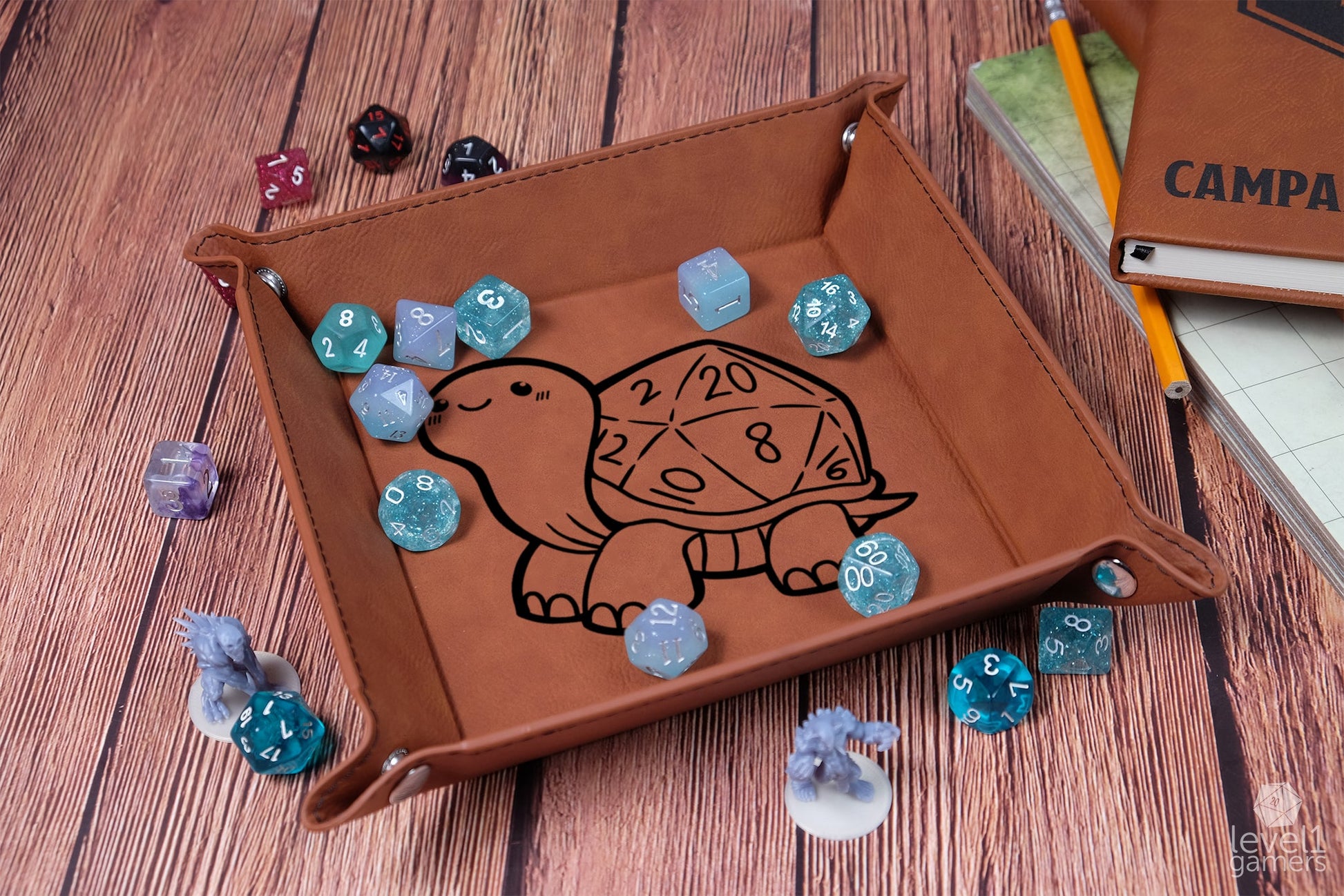 D20 Turtle Dice Tray Dice Trays Level 1 Gamers   
