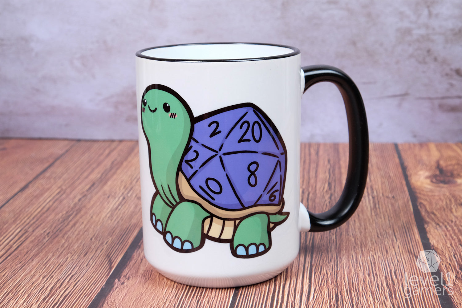 D20 Tortoise Mug  Level 1 Gamers   