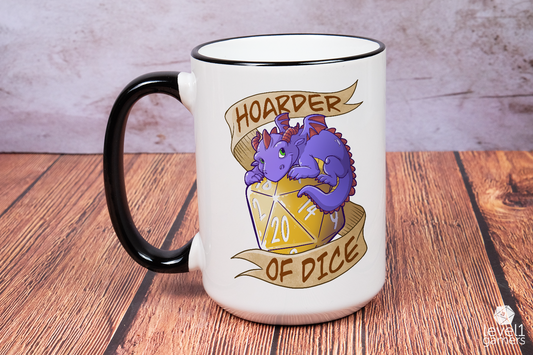 Hoarder of Dice Dragon Mug Mugs Level 1 Gamers   