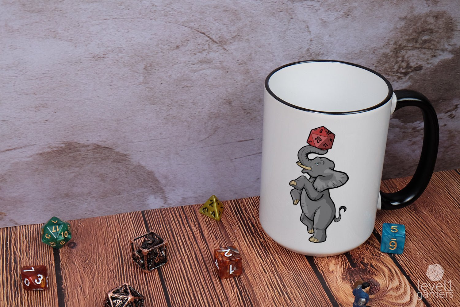 DnD Elephant Mug Mugs Level 1 Gamers   