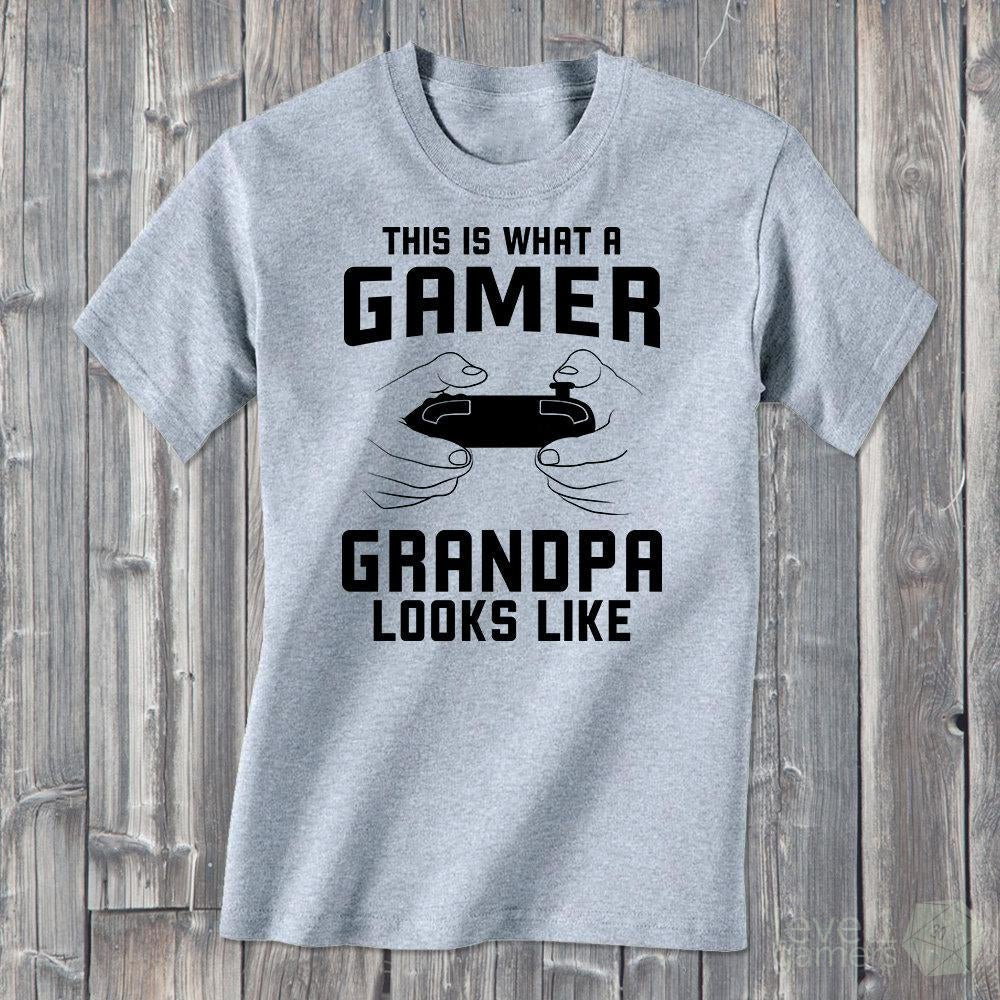 Grandpa Gamer T-shirt  Level 1 Gamers   