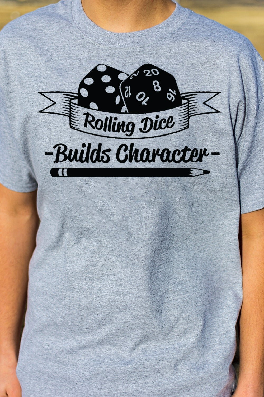 Rolling Dice Builds Character T-Shirt  Level 1 Gamers   