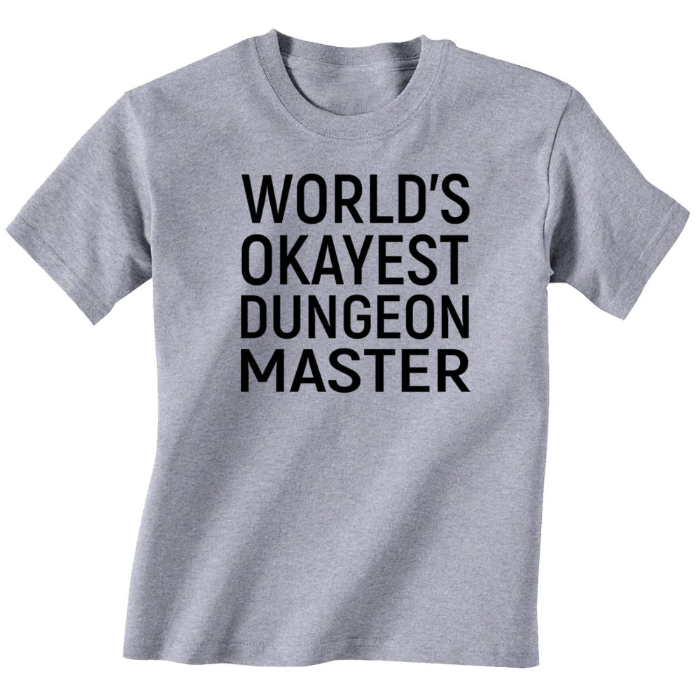 World's Okayest Dungeon Master T-Shirt  Level 1 Gamers   