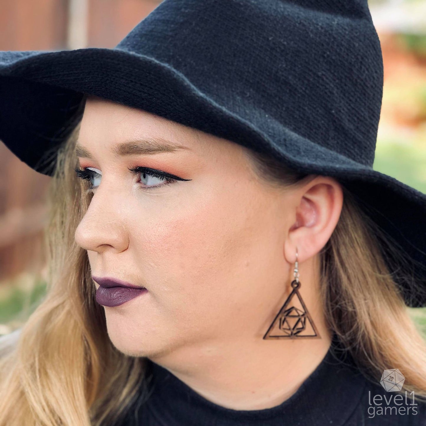 D20 Triangle Earrings  Level 1 Gamers   