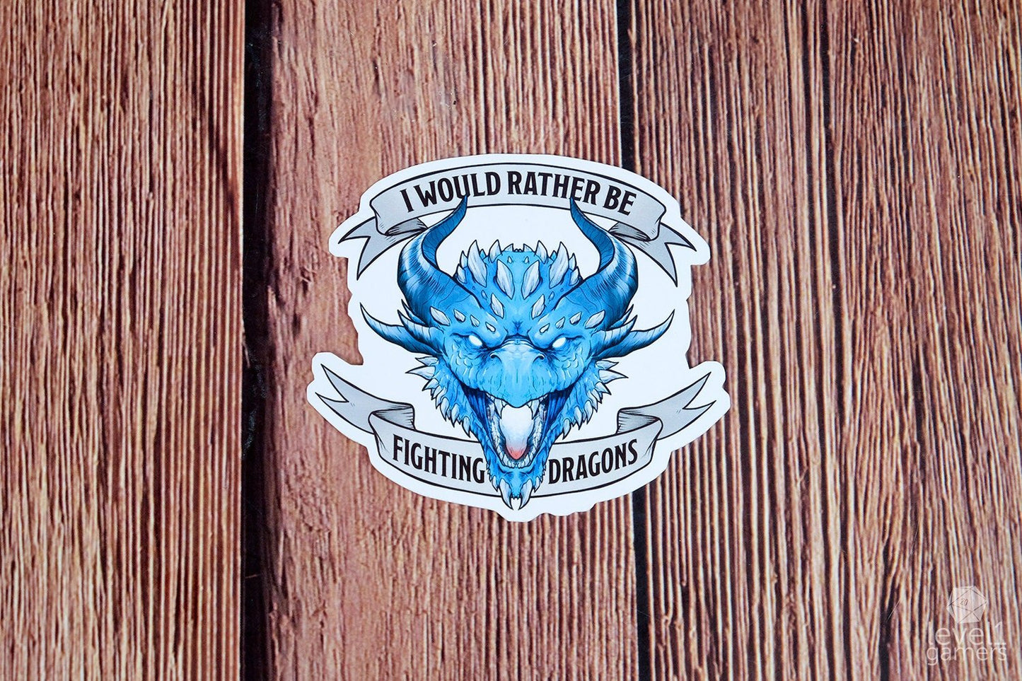 Fighting Dragons Sticker  Level 1 Gamers   