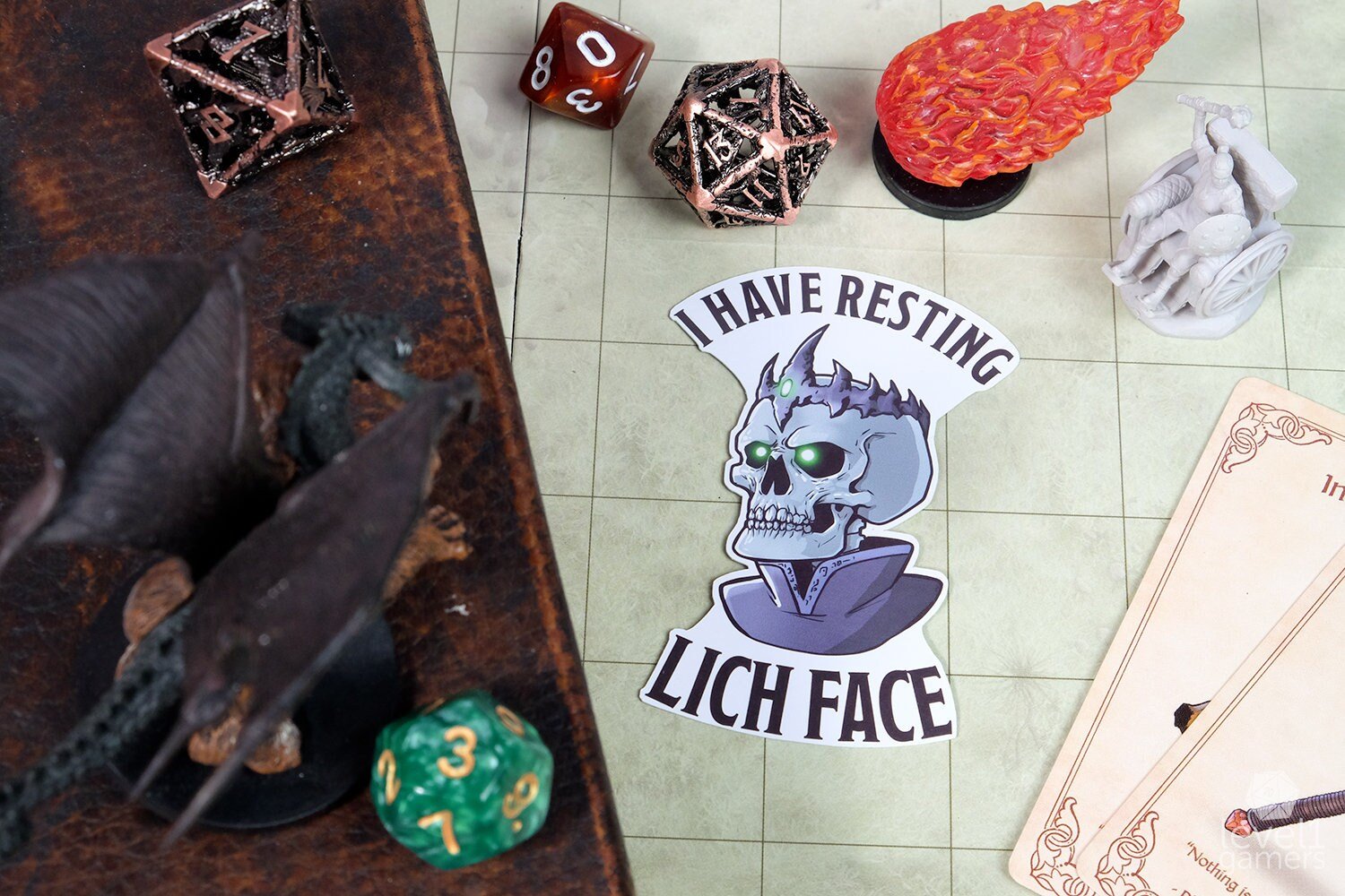 Resting Lich Face Sticker  Level 1 Gamers   