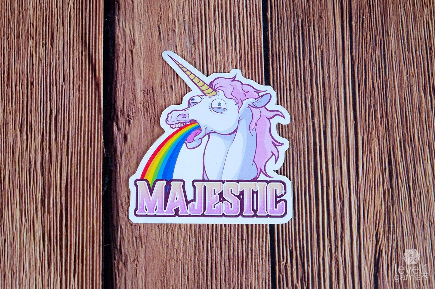 Majestic Unicorn Sticker  Level 1 Gamers   