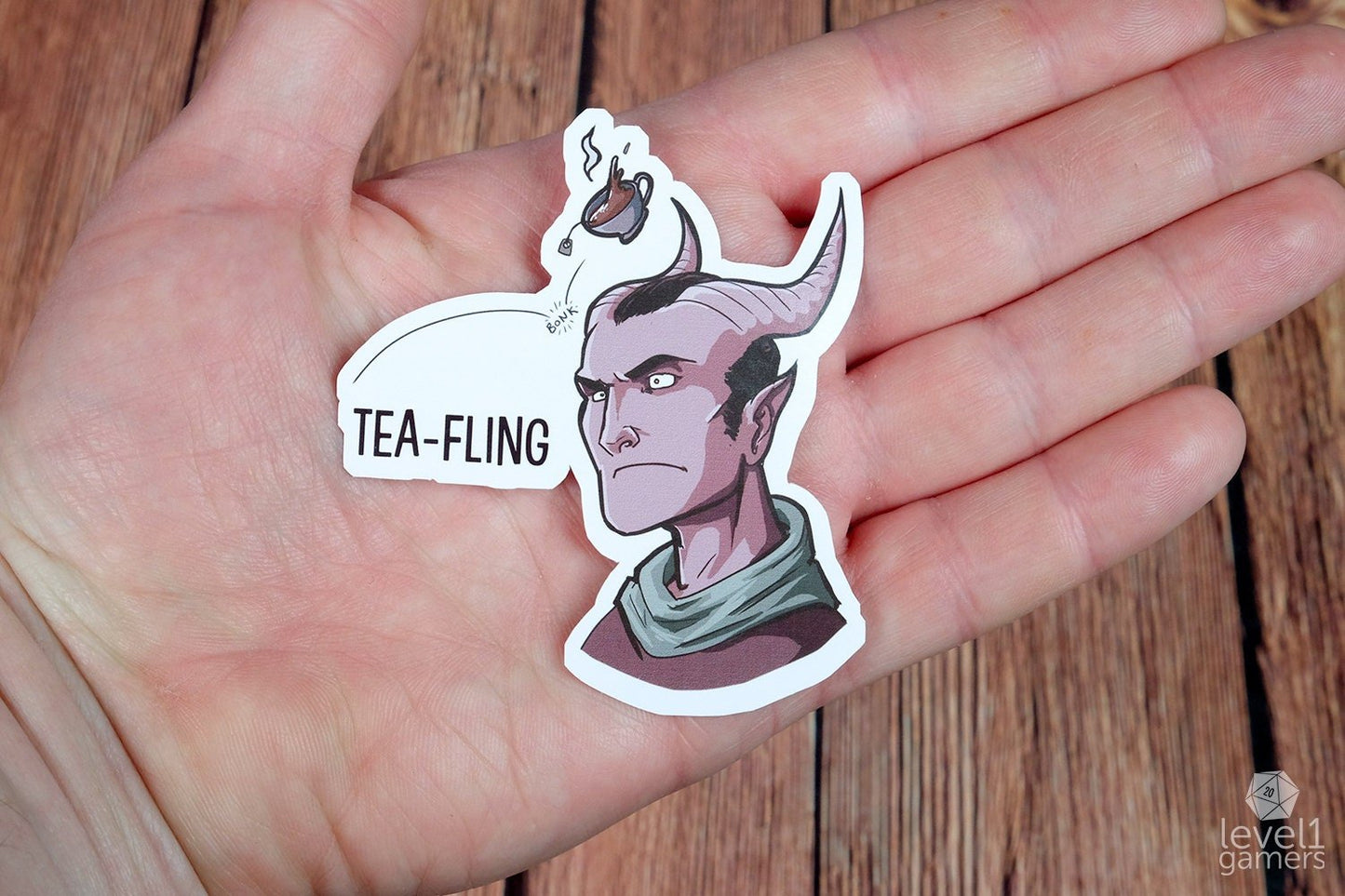 Tea-Fling Sticker  Level 1 Gamers   