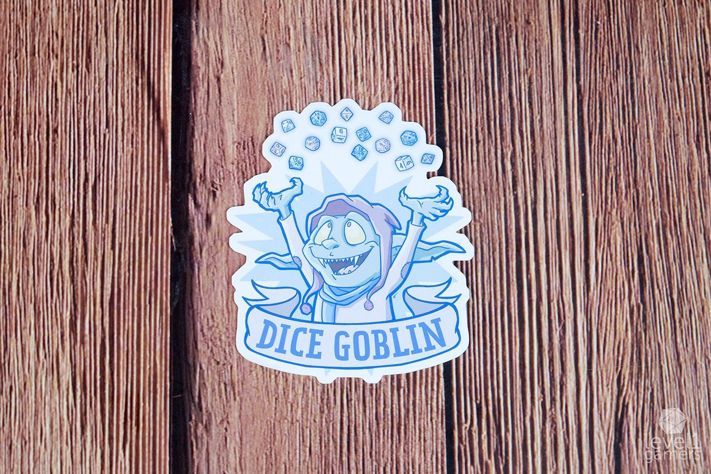 Dice goblin Sticker  Level 1 Gamers   