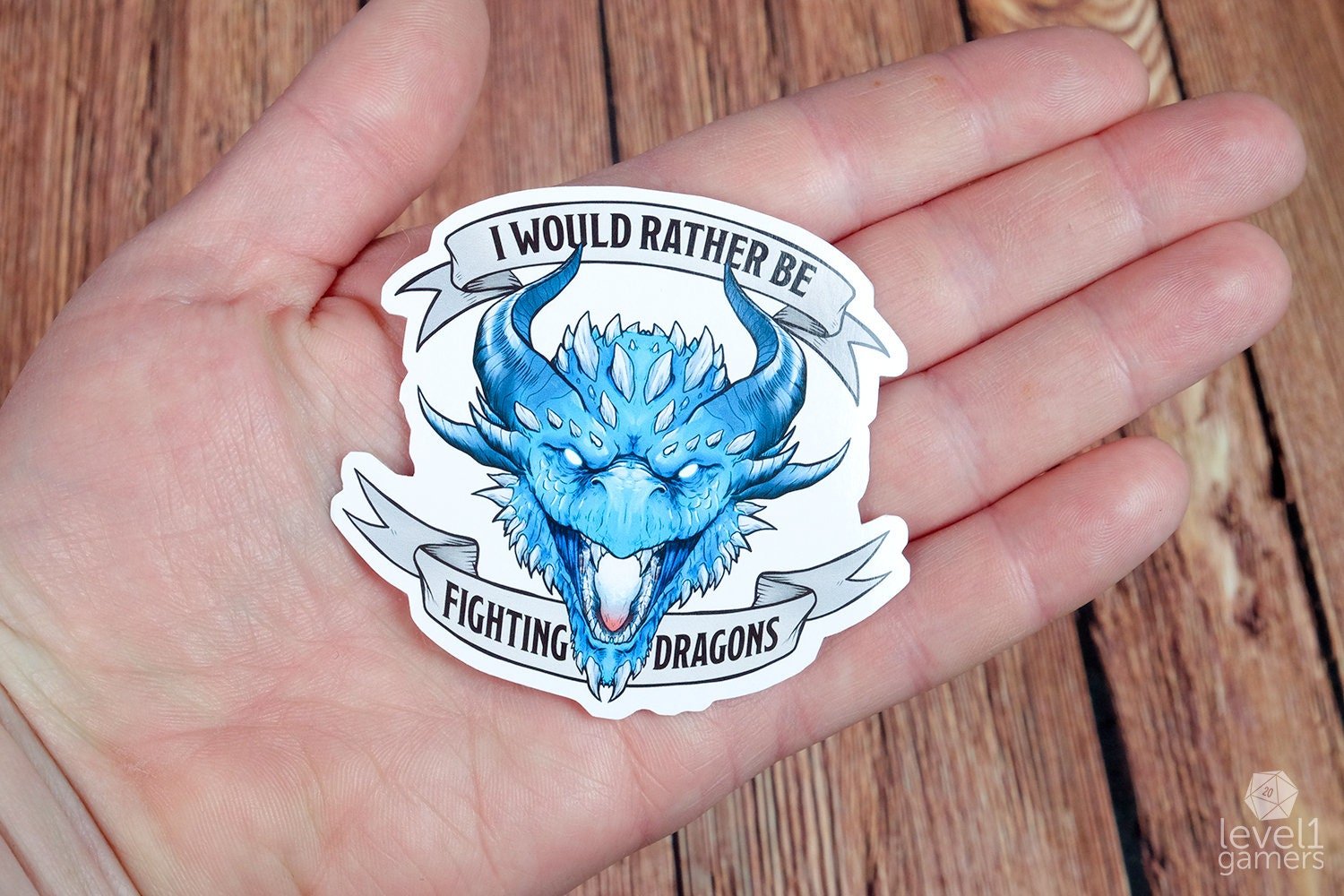 Fighting Dragons Sticker  Level 1 Gamers   