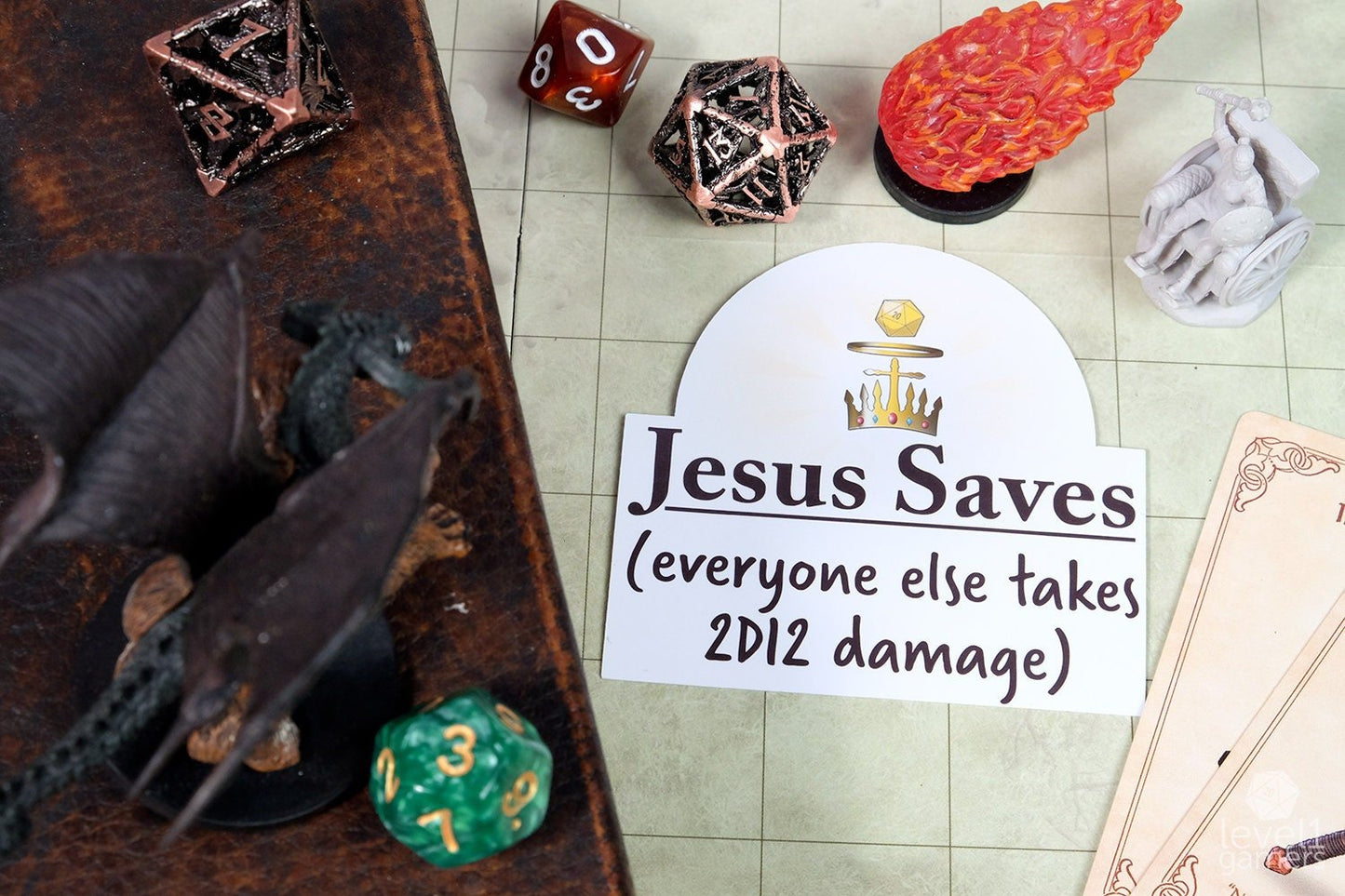 Jesus Saves Sticker  Level 1 Gamers   