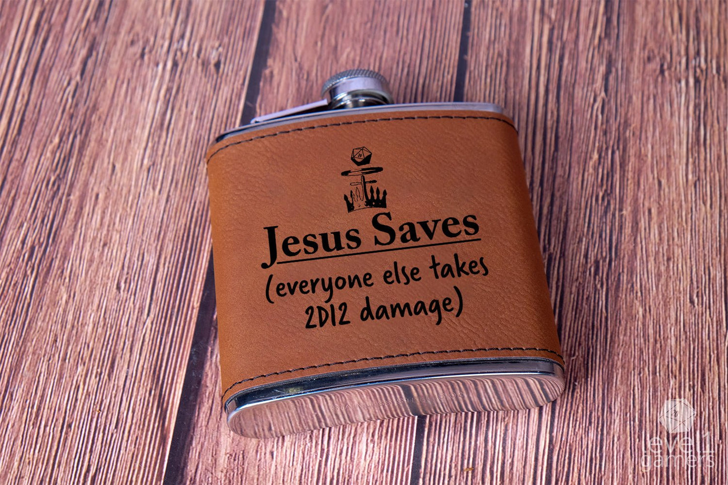 Jesus Saves Flask  Level 1 Gamers   