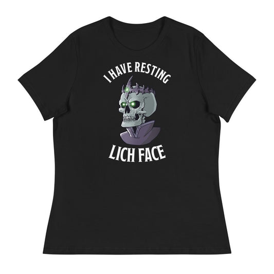 I Have Resting Lich Face Women's Cut T-Shirt  Level 1 Gamers S  