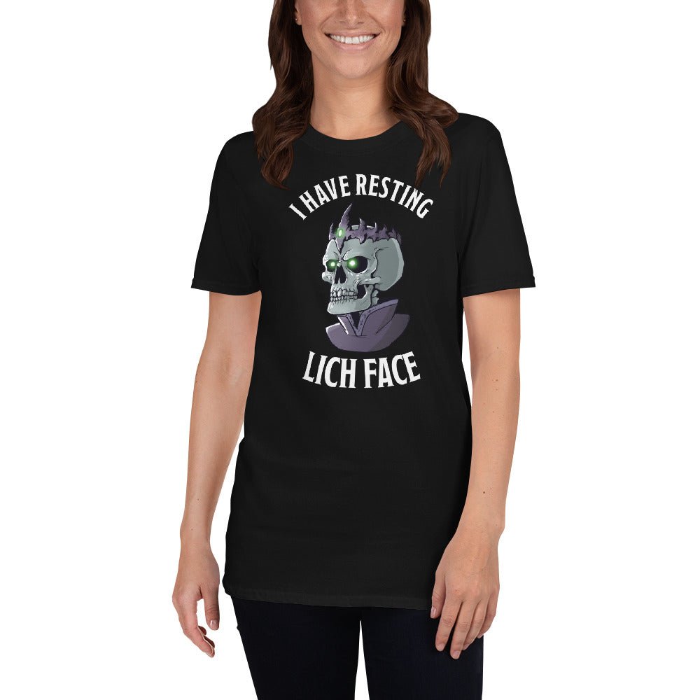 I Have Resting Lich Face Unisex Short Sleeve T-shirt  Level 1 Gamers   