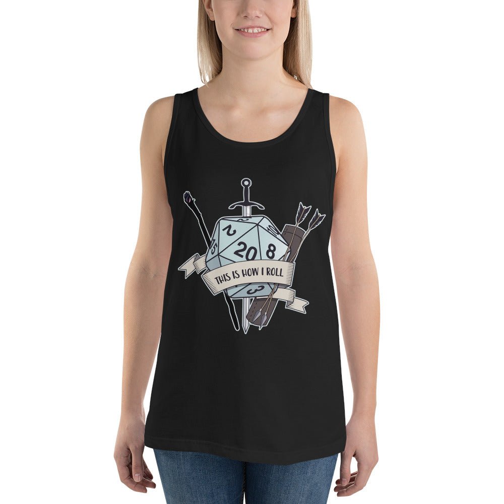 How I Roll Tank Top  Level 1 Gamers Black XS 