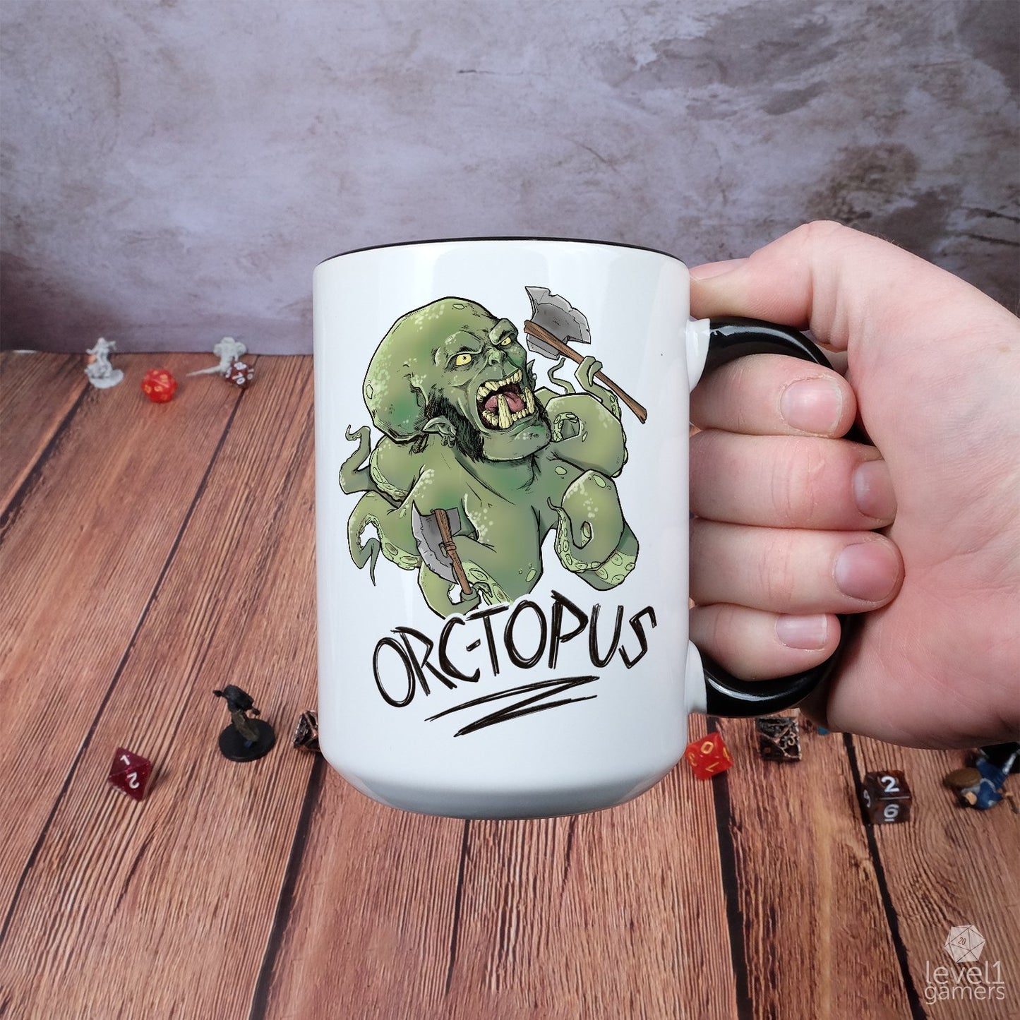 Orc-Topus Mug  Level 1 Gamers   