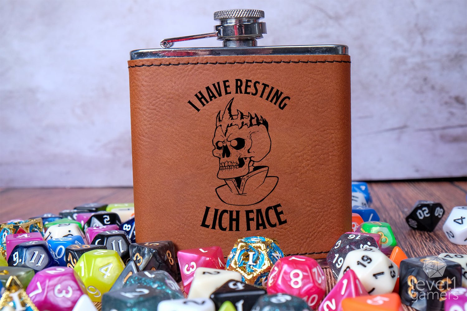 Resting Lich Face Flask  Level 1 Gamers   