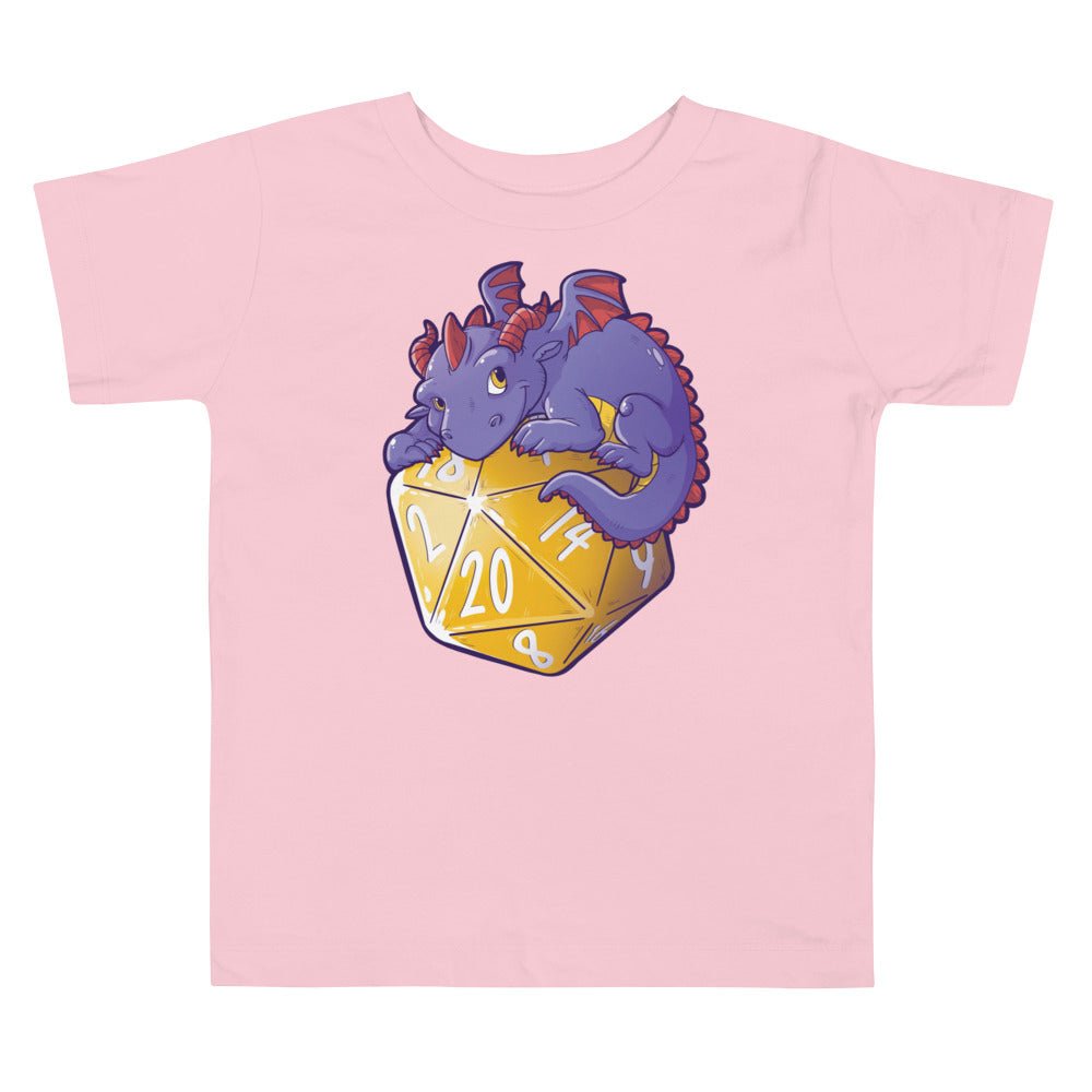 Baby Dragon D20 Toddler Short Sleeve Tee  Level 1 Gamers Pink 2T 