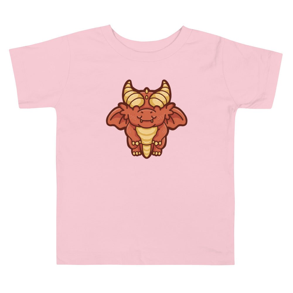 Baby Red Dragon Toddler Short Sleeve Tee  Level 1 Gamers Pink 2T 