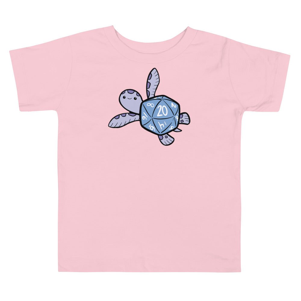 D20 Sea Turtle Toddler Short Sleeve Tee  Level 1 Gamers Pink 2T 