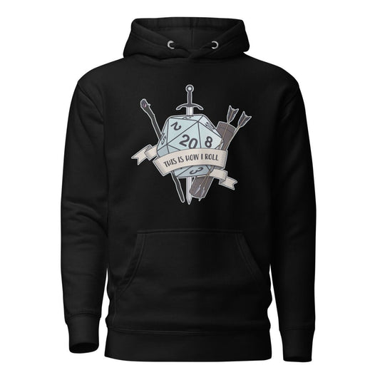 This Is How I Roll Unisex Hoodie  Level 1 Gamers Black S 