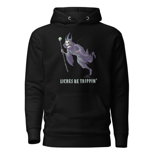 Liches Be Trippin Unisex Hoodie  Level 1 Gamers Black S 