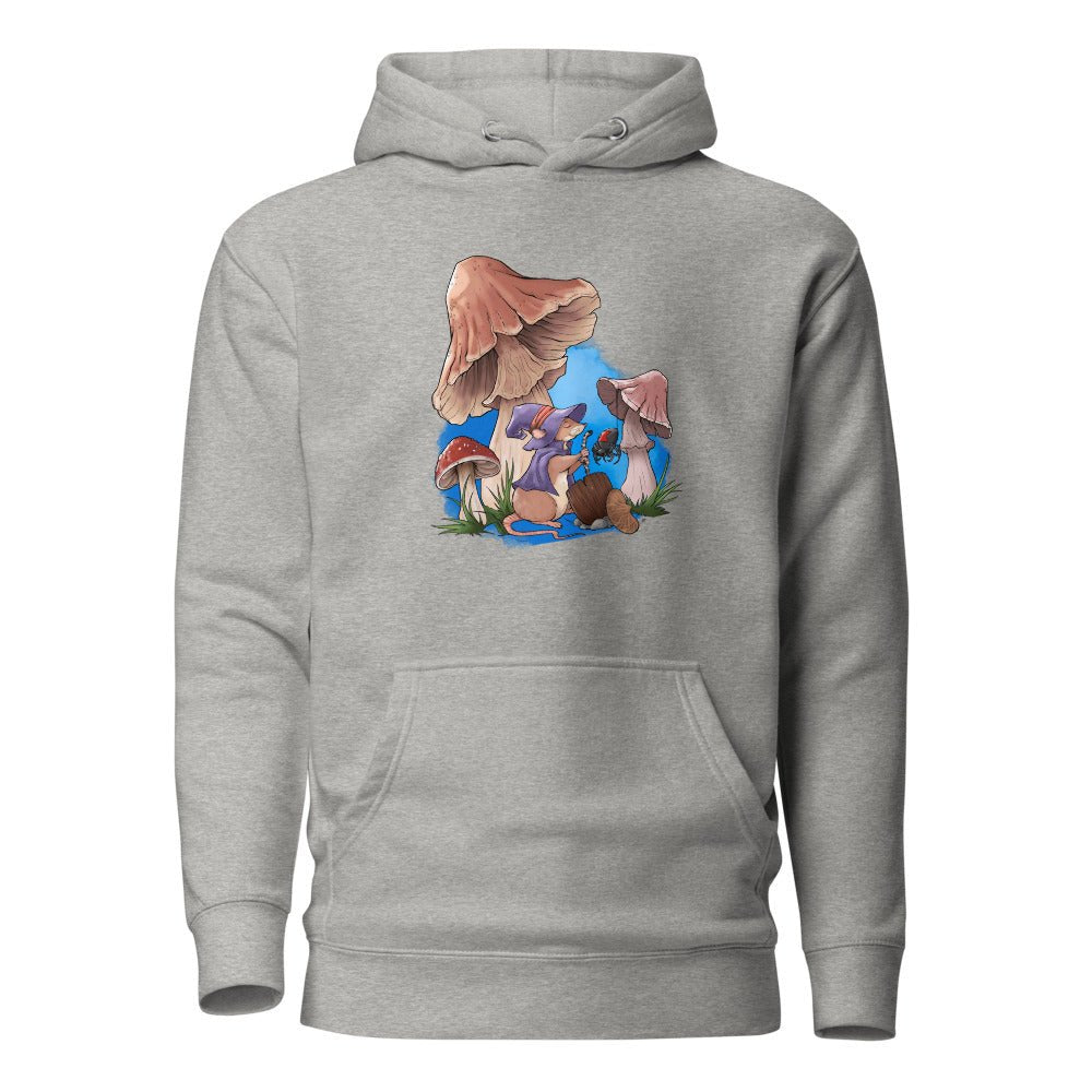 Mushroom Mouse Unisex Hoodie  Level 1 Gamers Carbon Grey S 