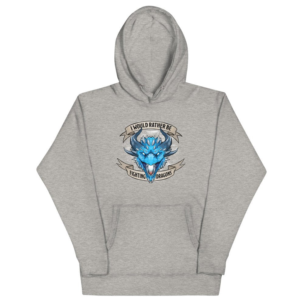 Fighting Dragons Unisex Hoodie  Level 1 Gamers Carbon Grey S 