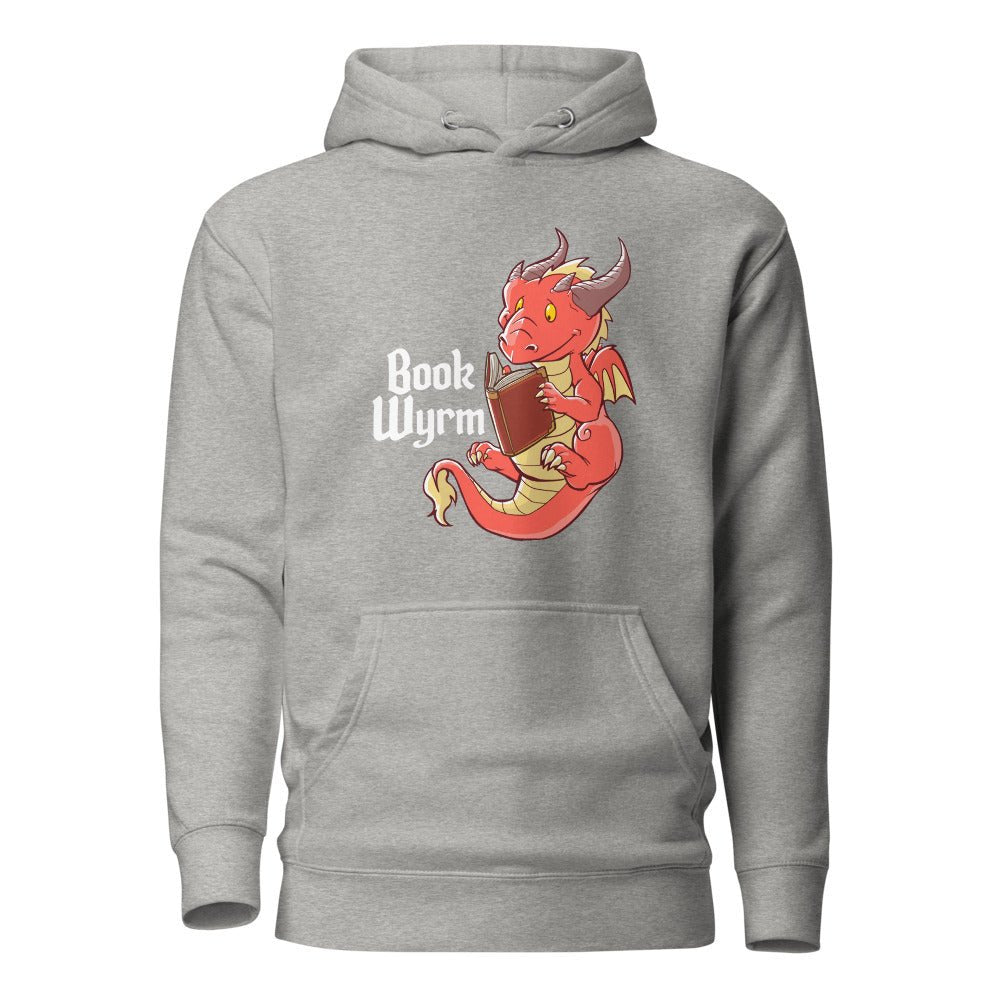 Book Wyrm Unisex Hoodie  Level 1 Gamers Carbon Grey S 