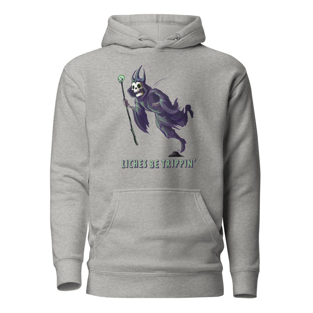 Liches Be Trippin Unisex Hoodie  Level 1 Gamers Carbon Grey S 