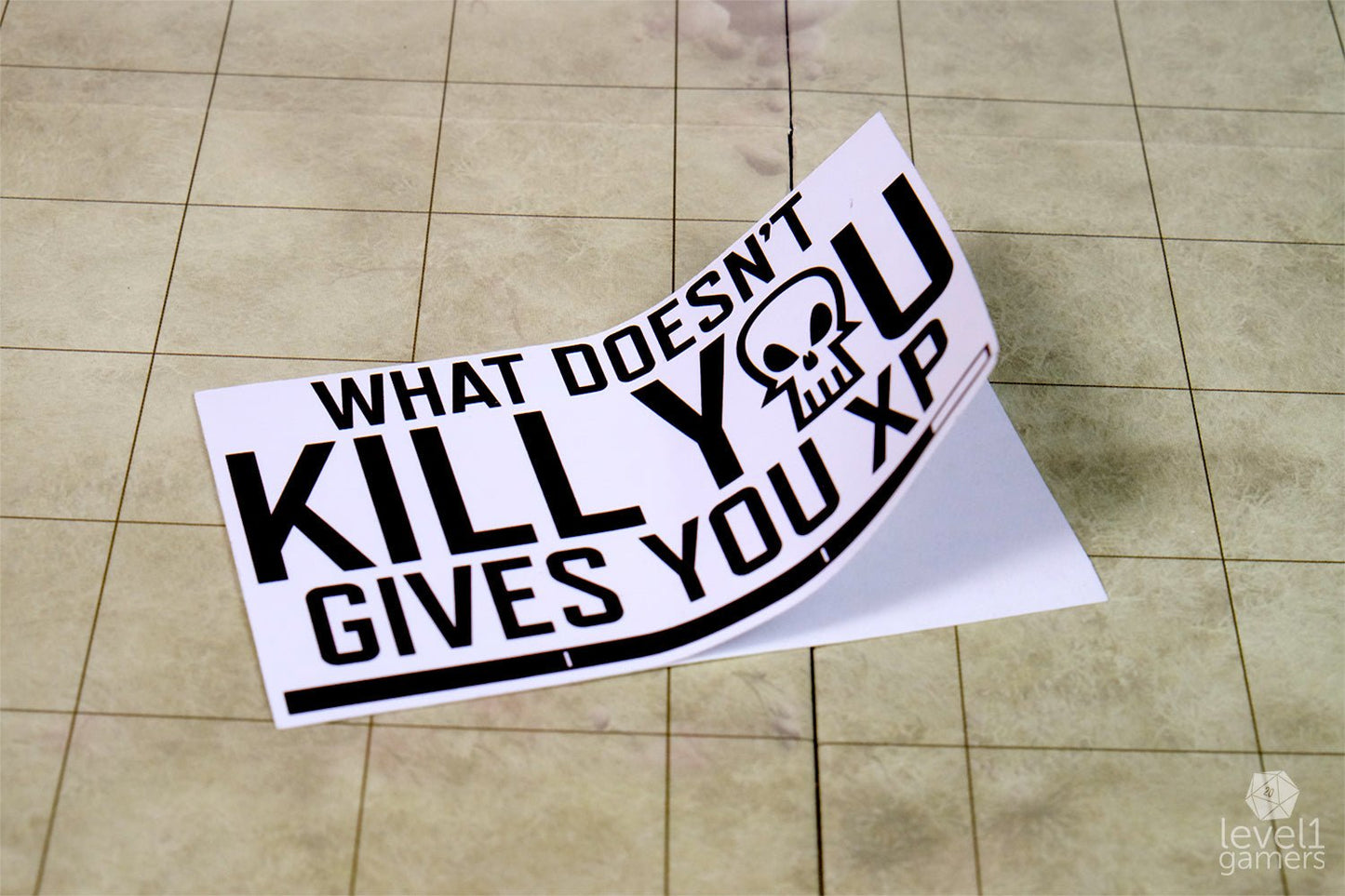 What Doesn't Kill You Gives You XP Sticker  Level 1 Gamers   