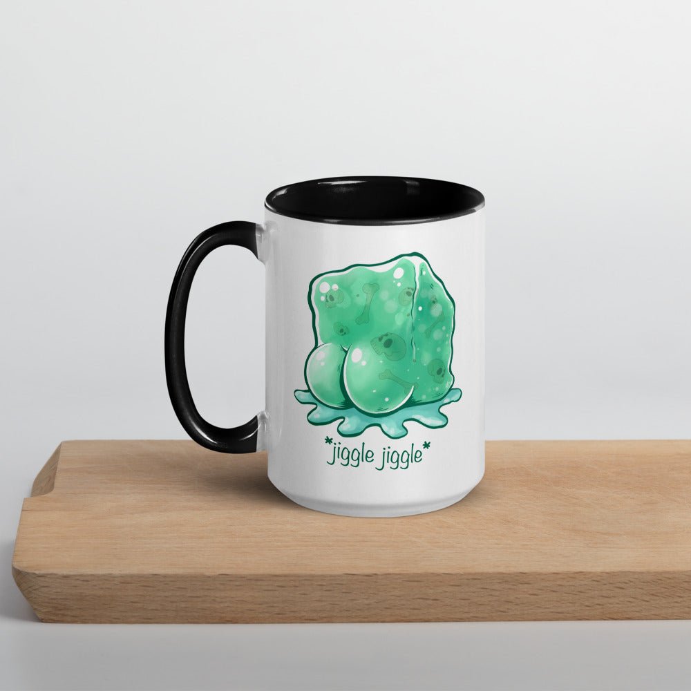 Jiggle Jiggle Dummy Thicc Jelly Cube Mug with Color Inside  Level 1 Gamers Black 15oz 