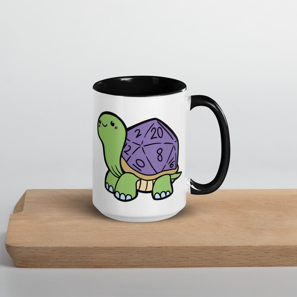 D20 Turtle Mug  Level 1 Gamers Black 15oz 