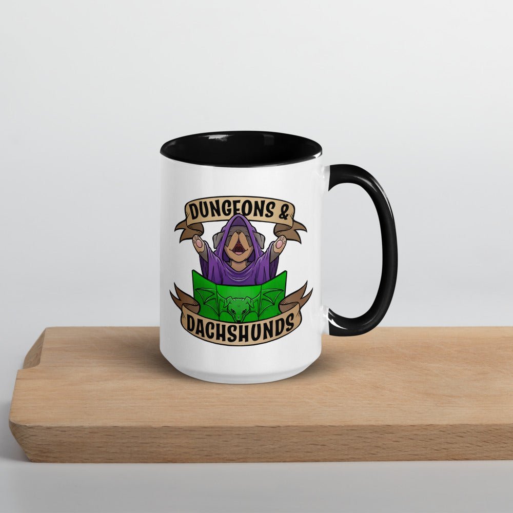 Dungeons And Dachshunds Mugs  Level 1 Gamers Black 15oz 