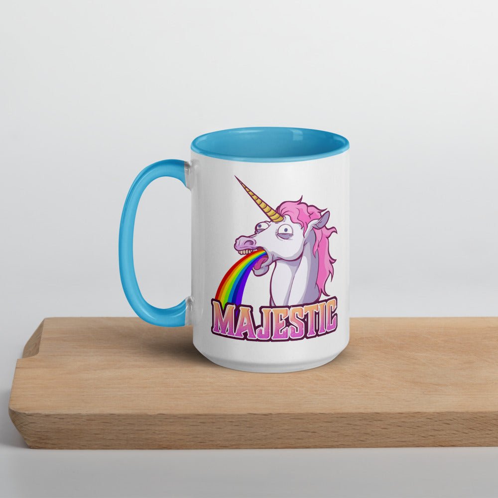 Majestic Unicorn Mug with Color Inside  Level 1 Gamers Blue 15oz 