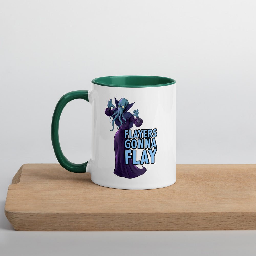 Flayers Gonna Flay Mug with Color Inside  Level 1 Gamers Dark Green 11oz 