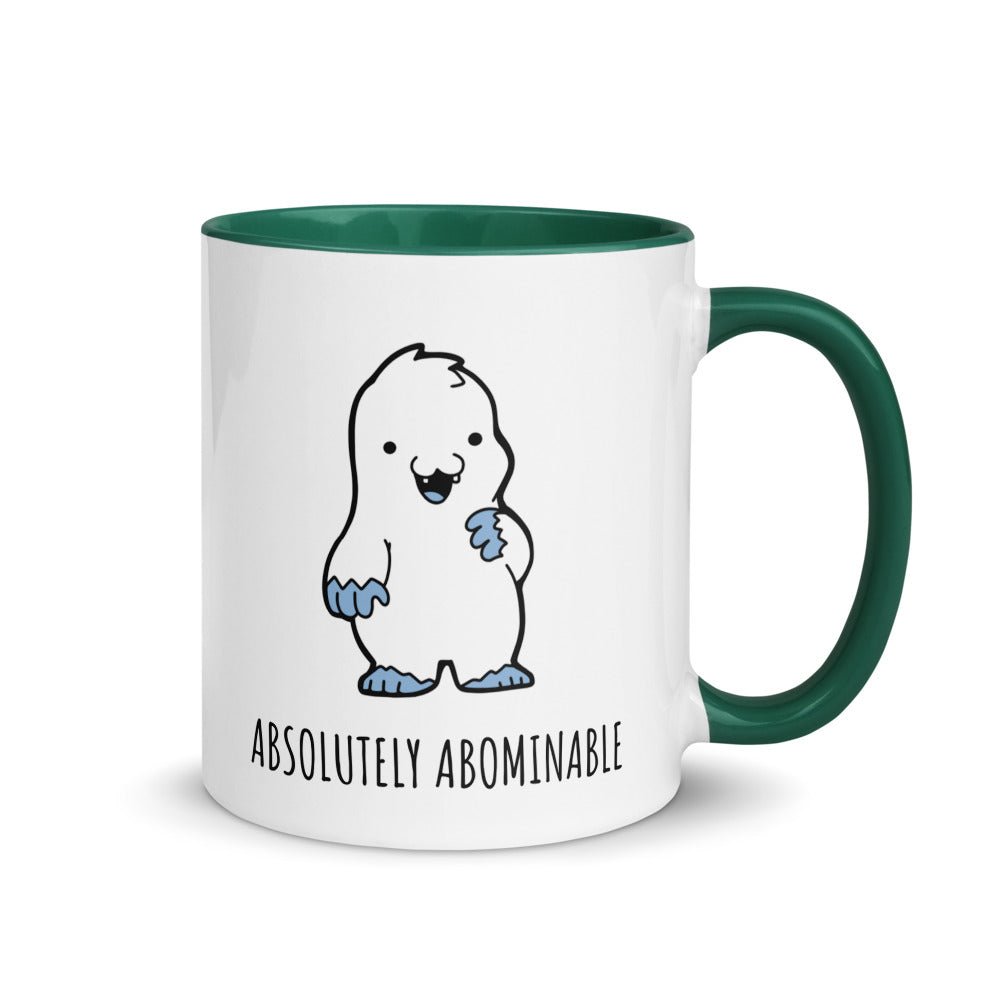 Abominable Baby Yeti Mug with Color Inside  Level 1 Gamers Dark Green 11oz 