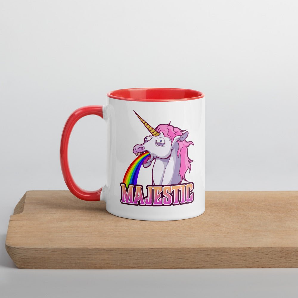Majestic Unicorn Mug with Color Inside  Level 1 Gamers Red 11oz 