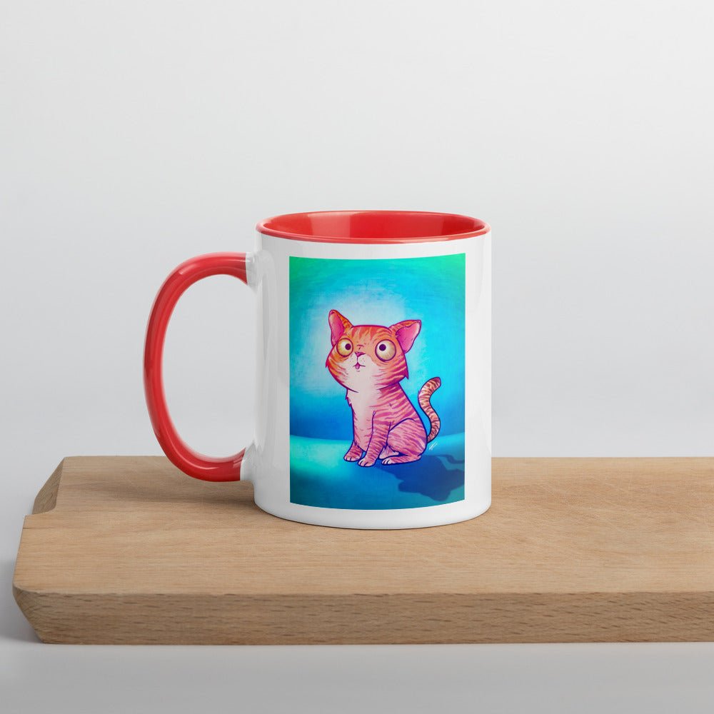Artie the Tabby Cat  Mug with Color Inside  Level 1 Gamers Red 11oz 
