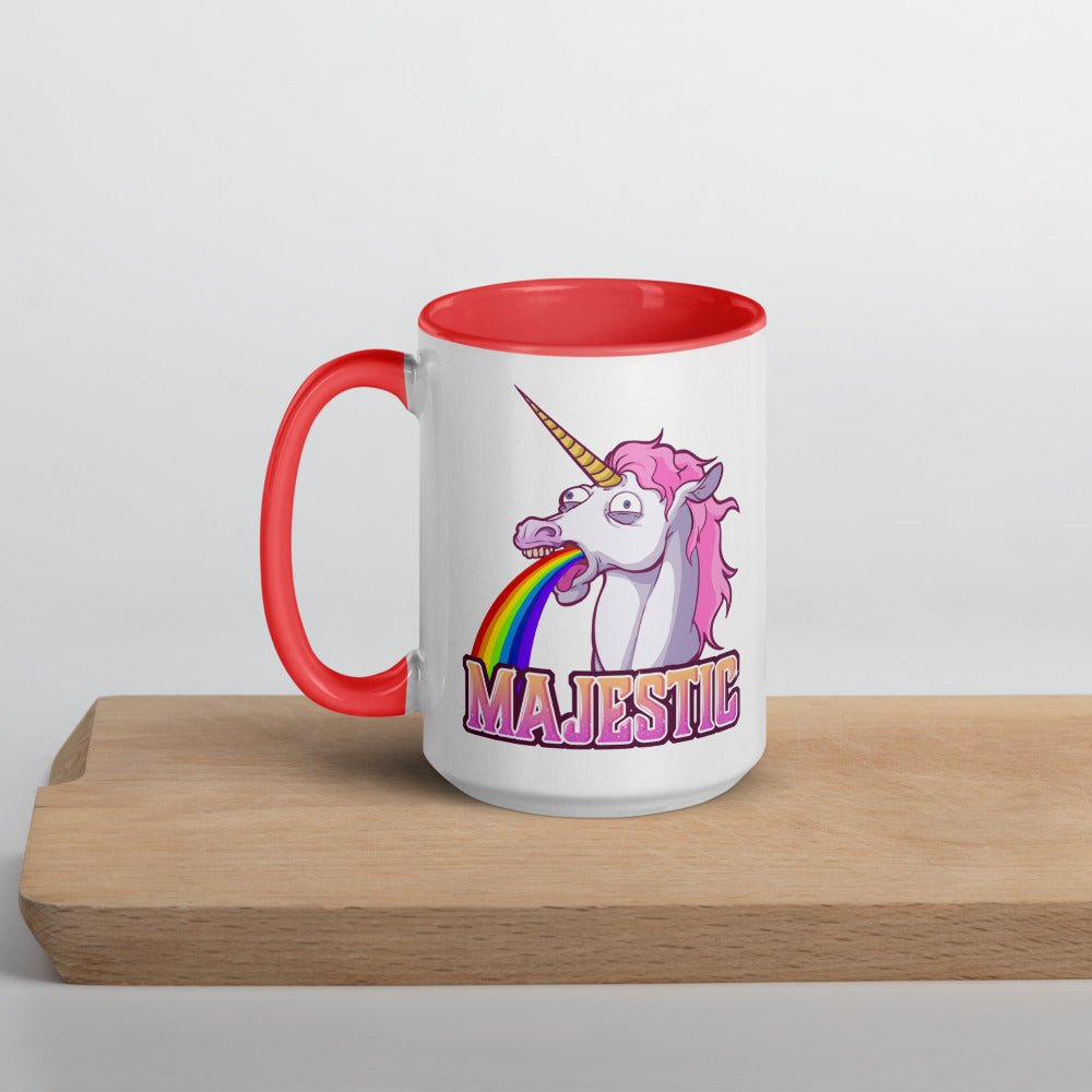 Majestic Unicorn Mug with Color Inside  Level 1 Gamers Red 15oz 