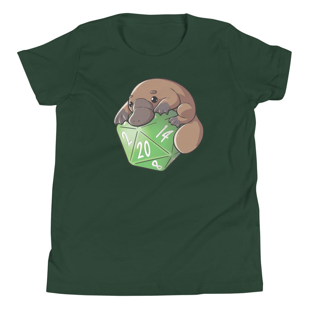 Platypus D20 Youth Short Sleeve T-Shirt  Level 1 Gamers Forest S 