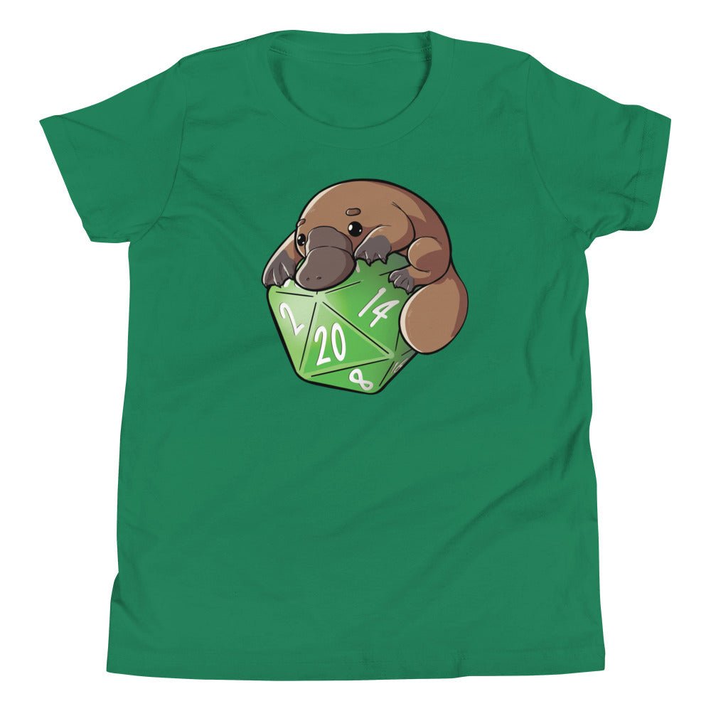 Platypus D20 Youth Short Sleeve T-Shirt  Level 1 Gamers Kelly S 